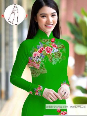 Vải áo dài hoa hồng thiết kế 2020 AD M7401 41 1590726109 933 vai ao dai vai ao dai dep ad