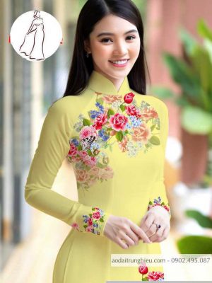 Vải áo dài hoa hồng thiết kế 2020 AD M7401 45 1590726110 44 vai ao dai vai ao dai dep ad