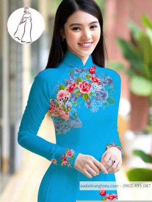 Vải áo dài hoa hồng thiết kế 2020 AD M7401 50 1590726111 167 vai ao dai vai ao dai dep ad