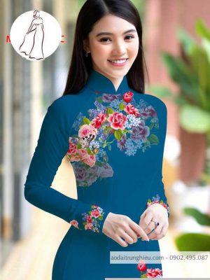 Vải áo dài hoa hồng thiết kế 2020 AD M7401 51 1590726111 324 vai ao dai vai ao dai dep ad