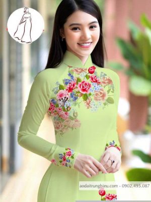 Vải áo dài hoa hồng thiết kế 2020 AD M7401 59 1590726113 537 vai ao dai vai ao dai dep ad
