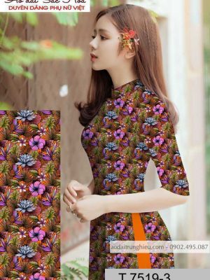 Vải áo dài hoa đều kiểu mới AD T7519 10 1590726227 96 vai ao dai vai ao dai dep ad