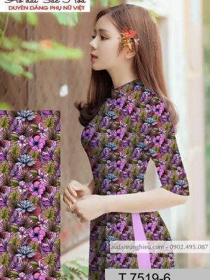 Vải áo dài hoa đều kiểu mới AD T7519 11 1590726228 148 vai ao dai vai ao dai dep ad