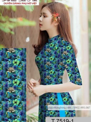 Vải áo dài hoa đều kiểu mới AD T7519 15 1590726228 310 vai ao dai vai ao dai dep ad