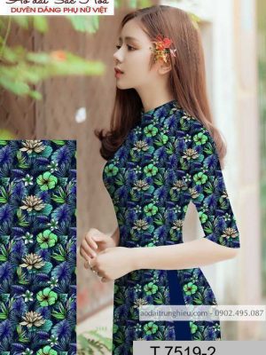 Vải áo dài hoa đều kiểu mới AD T7519 12 1590726228 76 vai ao dai vai ao dai dep ad