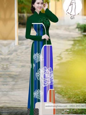 Vải áo dài hoa sen kiểu mới AD H10576 28 1590804852 581 vai ao dai vai ao dai dep ad