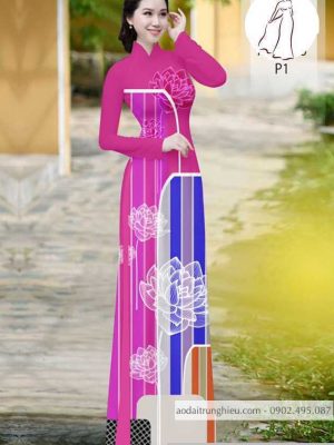 Vải áo dài hoa sen kiểu mới AD H10576 35 1590804854 954 vai ao dai vai ao dai dep ad