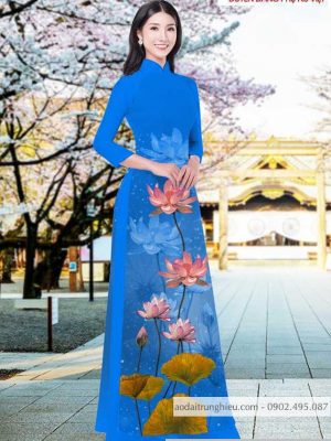 Vải áo dài hoa sen kiểu mới AD T7525 27 1590804970 197 vai ao dai vai ao dai dep ad