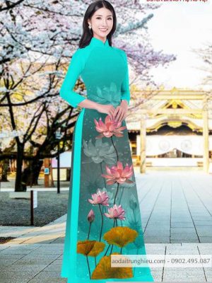 Vải áo dài hoa sen kiểu mới AD T7525 32 1590804971 197 vai ao dai vai ao dai dep ad