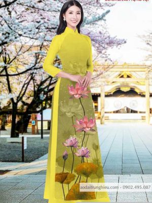 Vải áo dài hoa sen kiểu mới AD T7525 33 1590804971 778 vai ao dai vai ao dai dep ad