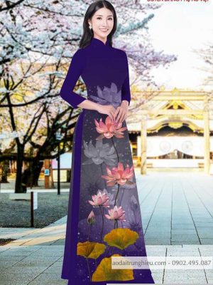 Vải áo dài hoa sen kiểu mới AD T7525 40 1590804972 785 vai ao dai vai ao dai dep ad