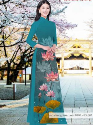 Vải áo dài hoa sen kiểu mới AD T7525 38 1590804972 969 vai ao dai vai ao dai dep ad