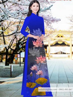 Vải áo dài hoa sen kiểu mới AD T7525 39 1590804972 981 vai ao dai vai ao dai dep ad