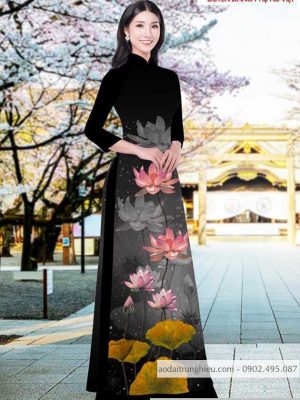 Vải áo dài hoa sen kiểu mới AD T7525 43 1590804973 184 vai ao dai vai ao dai dep ad