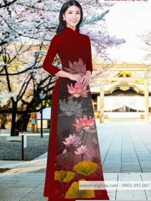 Vải áo dài hoa sen kiểu mới AD T7525 41 1590804973 30 vai ao dai vai ao dai dep ad