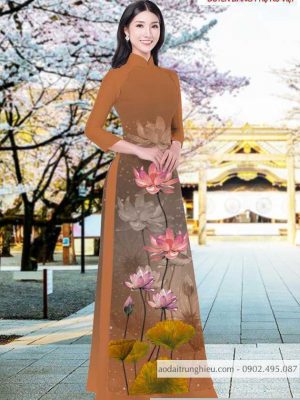 Vải áo dài hoa sen kiểu mới AD T7525 49 1590804974 430 vai ao dai vai ao dai dep ad