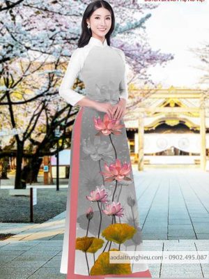 Vải áo dài hoa sen kiểu mới AD T7525 46 1590804974 537 vai ao dai vai ao dai dep ad