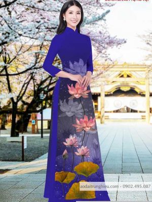 Vải áo dài hoa sen kiểu mới AD T7525 51 1590804975 339 vai ao dai vai ao dai dep ad