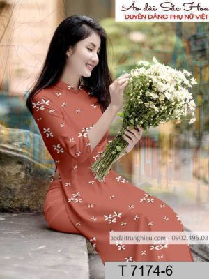 Vải áo dài hoa đều kiểu mới AD T7174 45 1590805218 497 vai ao dai vai ao dai dep ad