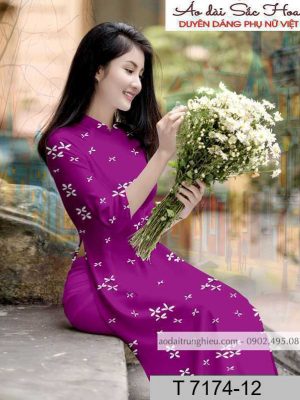 Vải áo dài hoa đều kiểu mới AD T7174 54 1590805219 869 vai ao dai vai ao dai dep ad