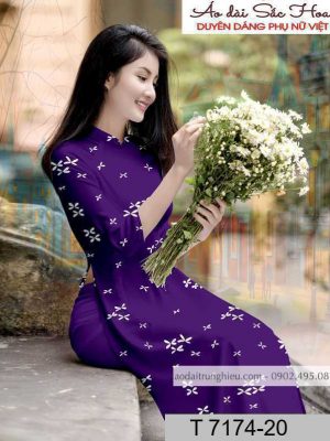 Vải áo dài hoa đều kiểu mới AD T7174 53 1590805219 959 vai ao dai vai ao dai dep ad