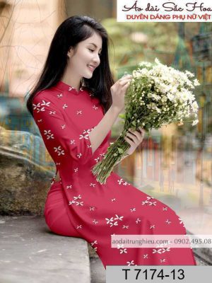Vải áo dài hoa đều kiểu mới AD T7174 57 1590805220 140 vai ao dai vai ao dai dep ad