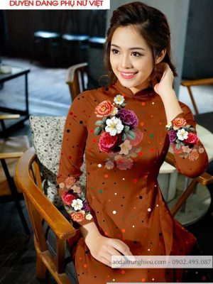 Vải áo dài hoa và chấm bi mới ra AD T7173 34 1590805334 473 vai ao dai vai ao dai dep ad