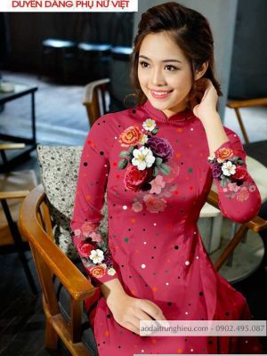 Vải áo dài hoa và chấm bi mới ra AD T7173 42 1590805335 320 vai ao dai vai ao dai dep ad