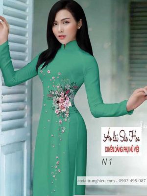 Vải áo dài hoa 3D kiểu mới AD H14521 30 1590805572 983 vai ao dai vai ao dai dep ad