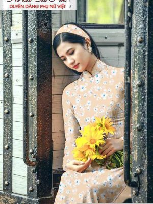 Vải áo dài hoa đều mới ra AD T7183 16 1590982380 260 vai ao dai vai ao dai dep ad