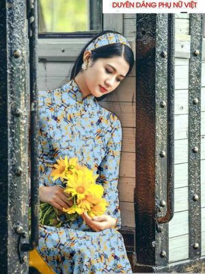 Vải áo dài hoa đều kiểu mới AD T7180 14 1590982614 452 vai ao dai vai ao dai dep ad