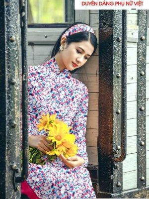 Vải áo dài hoa đều kiểu mới AD T7180 12 1590982614 852 vai ao dai vai ao dai dep ad