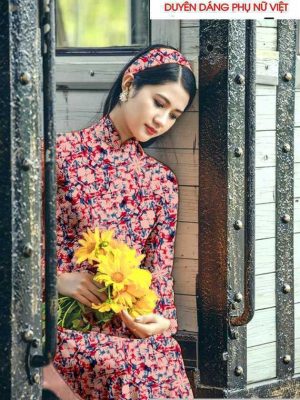 Vải áo dài hoa đều kiểu mới AD T7180 16 1590982615 206 vai ao dai vai ao dai dep ad