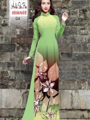 Vải áo dài hình lá kiểu mới AD H102933 33 1591068461 456 vai ao dai vai ao dai dep ad