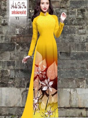 Vải áo dài hình lá kiểu mới AD H102933 40 1591068462 111 vai ao dai vai ao dai dep ad