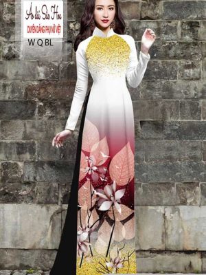 Vải áo dài hình lá kiểu mới AD H102933 39 1591068462 250 vai ao dai vai ao dai dep ad