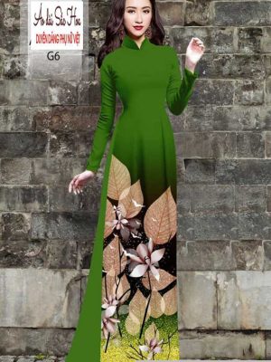Vải áo dài hình lá kiểu mới AD H102933 46 1591068463 201 vai ao dai vai ao dai dep ad