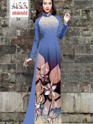 Vải áo dài hình lá kiểu mới AD H102933 45 1591068463 318 vai ao dai vai ao dai dep ad