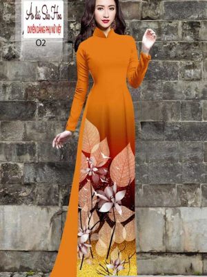 Vải áo dài hình lá kiểu mới AD H102933 44 1591068463 849 vai ao dai vai ao dai dep ad