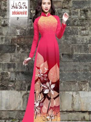 Vải áo dài hình lá kiểu mới AD H102933 43 1591068463 967 vai ao dai vai ao dai dep ad