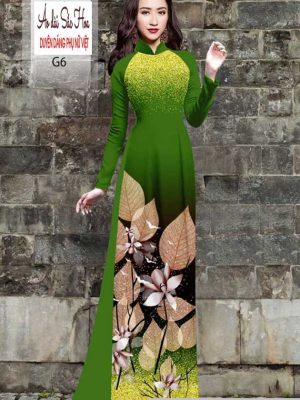 Vải áo dài hình lá kiểu mới AD H102933 50 1591068464 276 vai ao dai vai ao dai dep ad