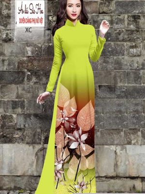 Vải áo dài hình lá kiểu mới AD H102933 48 1591068464 591 vai ao dai vai ao dai dep ad