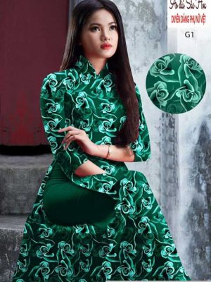 Vải áo dài hoa hồng đều mới ra AD H10504 32 1591068583 276 vai ao dai vai ao dai dep ad
