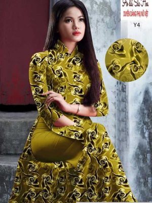 Vải áo dài hoa hồng đều mới ra AD H10504 33 1591068583 471 vai ao dai vai ao dai dep ad