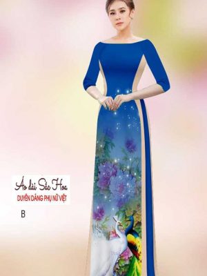 Vải áo dài chim công mới ra AD H14544 28 1591069297 674 vai ao dai vai ao dai dep ad