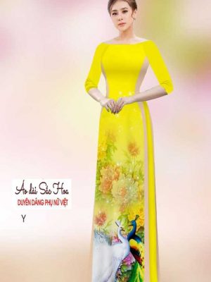 Vải áo dài chim công mới ra AD H14544 32 1591069298 575 vai ao dai vai ao dai dep ad