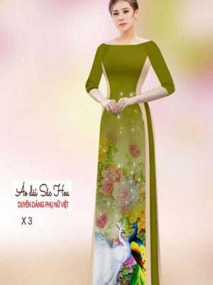 Vải áo dài chim công mới ra AD H14544 34 1591069299 171 vai ao dai vai ao dai dep ad