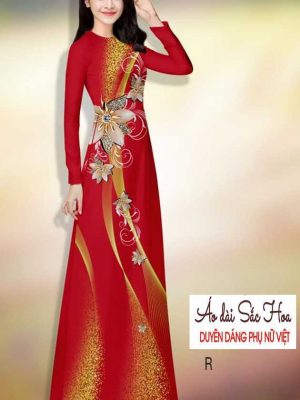 Vải áo dài hoa 3D kiểu mới AD H14484 23 1591069415 476 vai ao dai vai ao dai dep ad