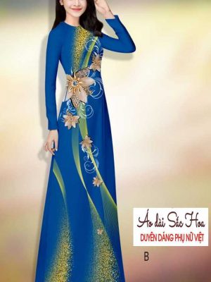 Vải áo dài hoa 3D kiểu mới AD H14484 37 1591069417 425 vai ao dai vai ao dai dep ad