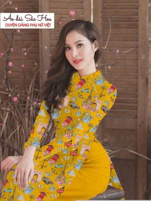 Vải áo dài hoa văn đều mới ra AD T7536 19 1591069716 310 vai ao dai vai ao dai dep ad